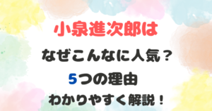 小泉進次郎　なぜ　人気